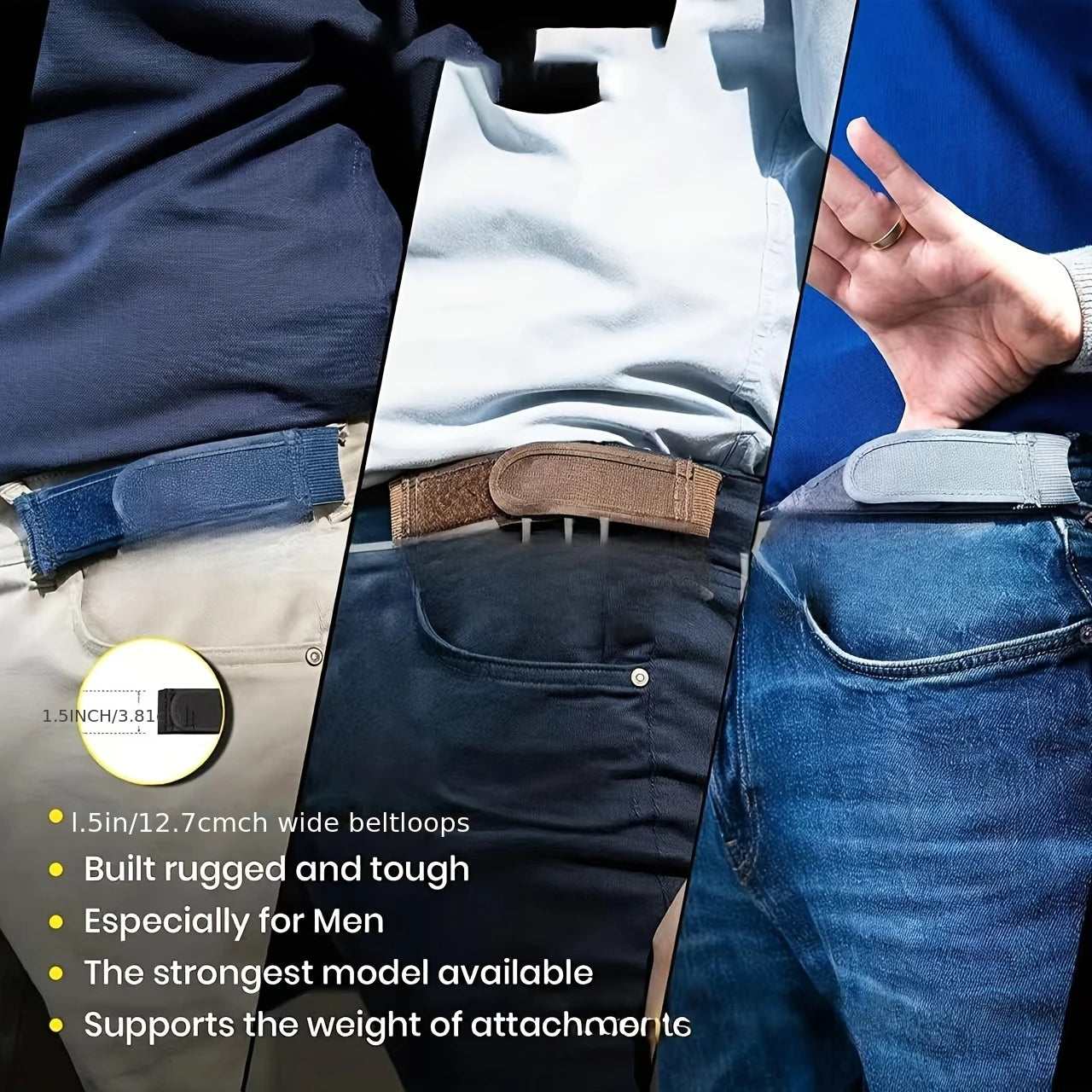 Unisex No-buckle Elastic Belt Adjustable Invisible Casual Versatile
