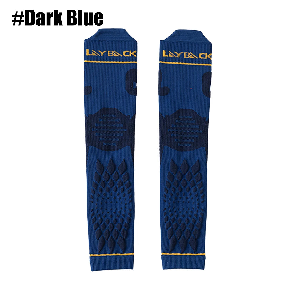 WEFITON 1Pair Calf Compression Sleeves for Men and Women - Leg Compression Sleeve - Footless Compression Socks for Runner Sports Peaceful Pleasures Health and Wellness Dark Blue-1Pair