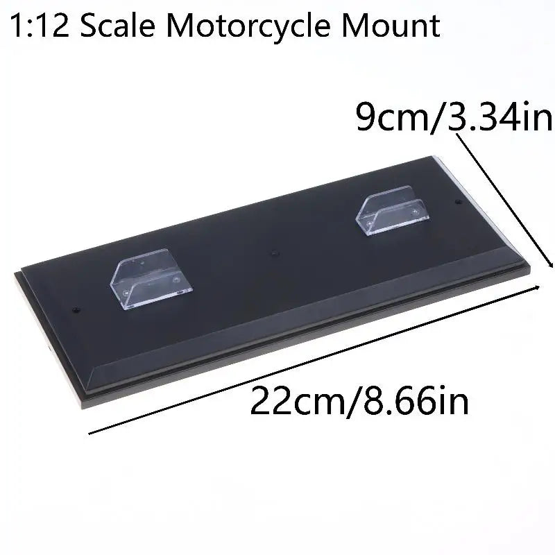 1:12 Scale Motorcycle Model Display Stand | Black Plastic