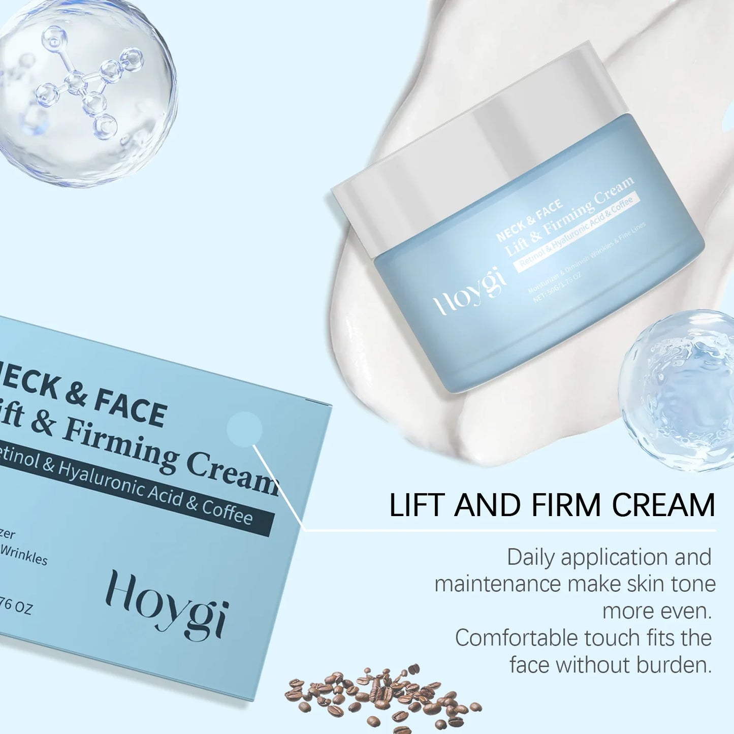 Hoygi Retinol Hexapeptide Firming Neck Cream – 50ml