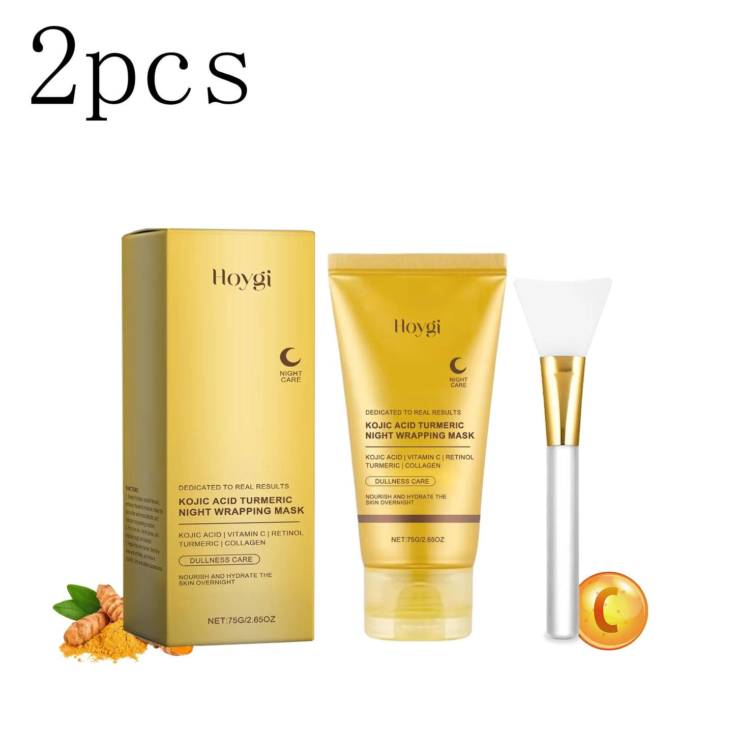 Turmeric Collagen Peel-Off Face Mask with Scraper – 75g