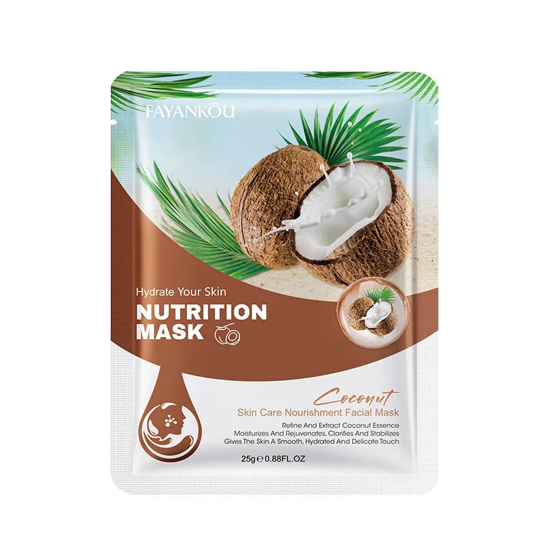 10-Pack Fruit Face Masks – Moisturizing, Brightening & Firming