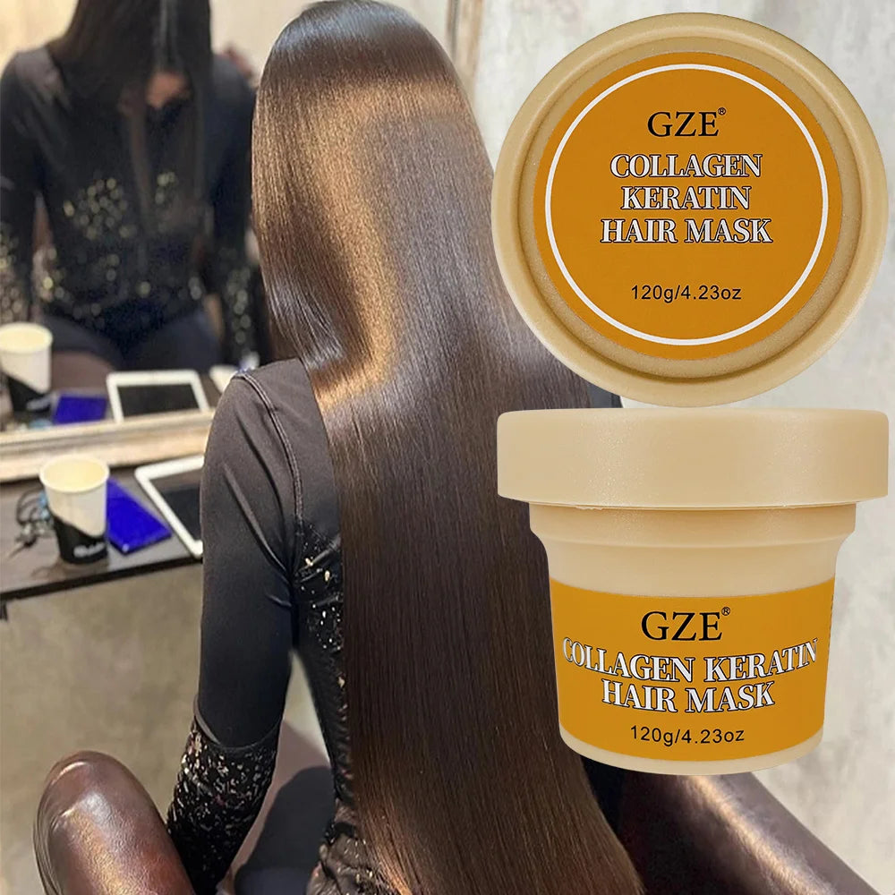 GZE Collagen Keratin Hair Mask – Anti-Frizz & Heat Protection