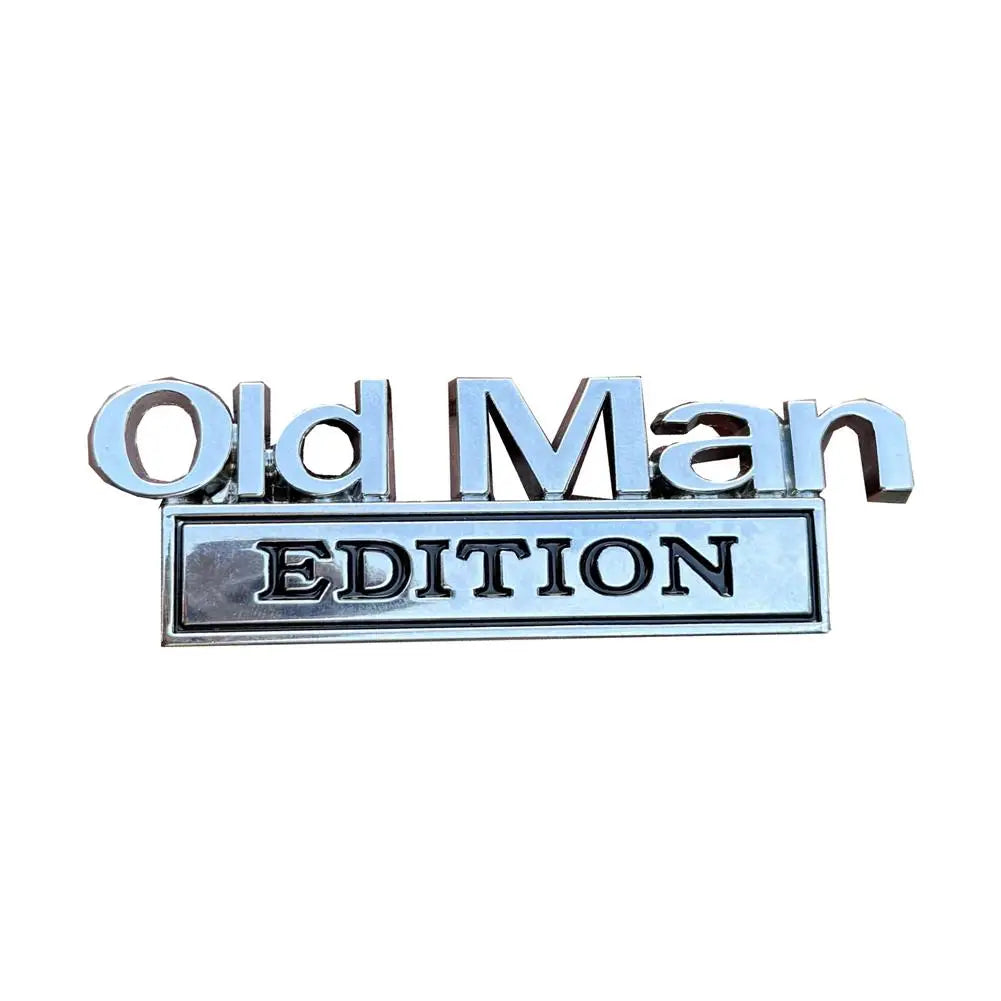 Old Man Edition Metal Car Badge Sticker – Retro Trunk Emblem