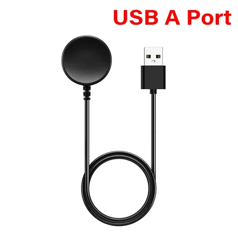 For Samsung Galaxy Watch 8/7/6/5pro/5/4/3 Active 2 Portable USB Cable Fast Charging Dock Station Magnetic Watch Wireless Charger Peaceful Pleasures Health and Wellness USB A Input