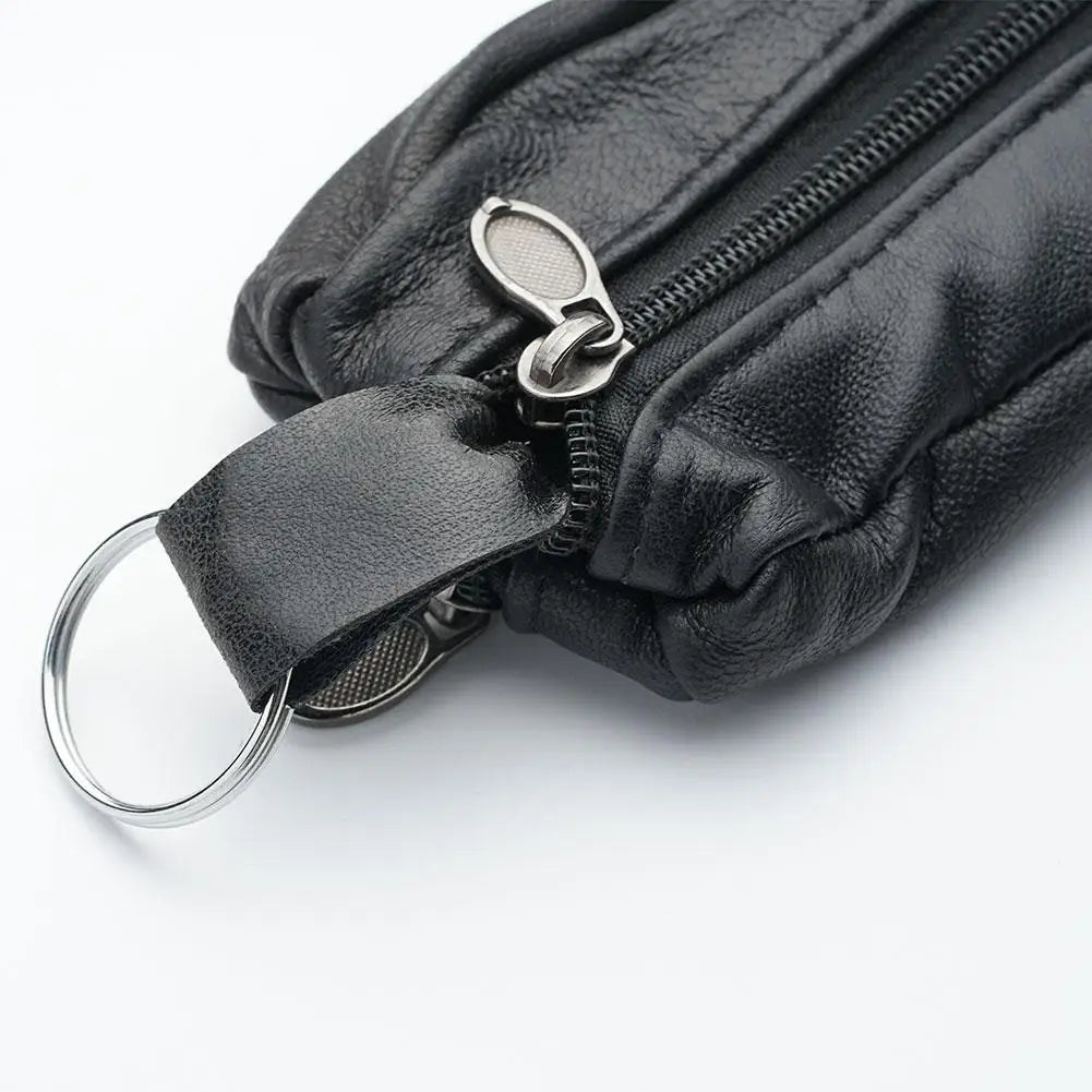12*7cm small black coin purse Women's purse Leather key bag Fashion handbag coin purse Peaceful Pleasures Health and Wellness