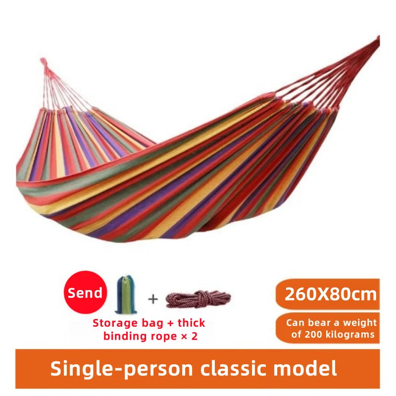 Outdoor camping hammock double thick tarp side roll prevent bedroom indoor bedroom swing lounge travel portable lightweight. Peaceful Pleasures Health and Wellness Red 260x80 1