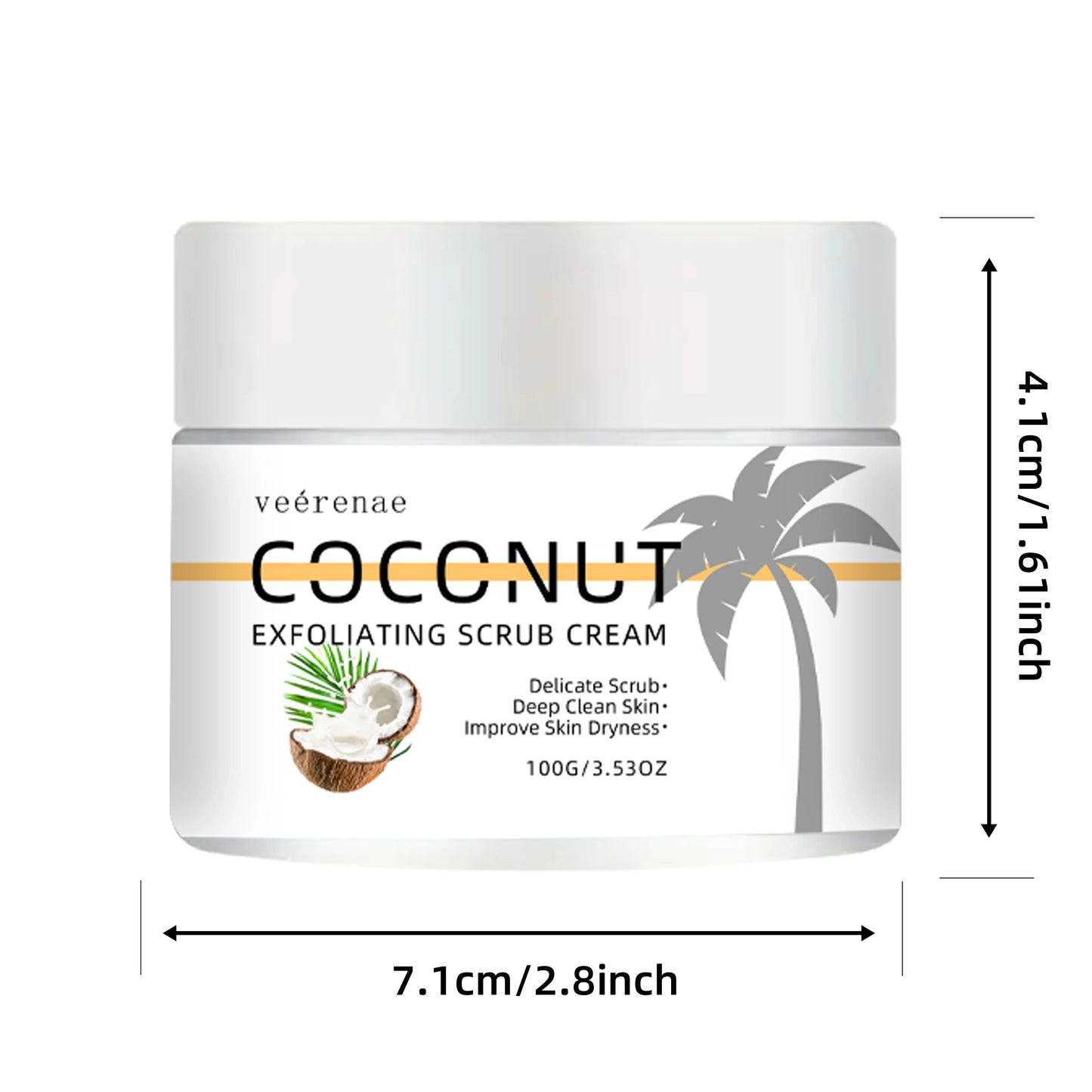 Coconut Walnut Exfoliating Scrub Cream – All Skin Types