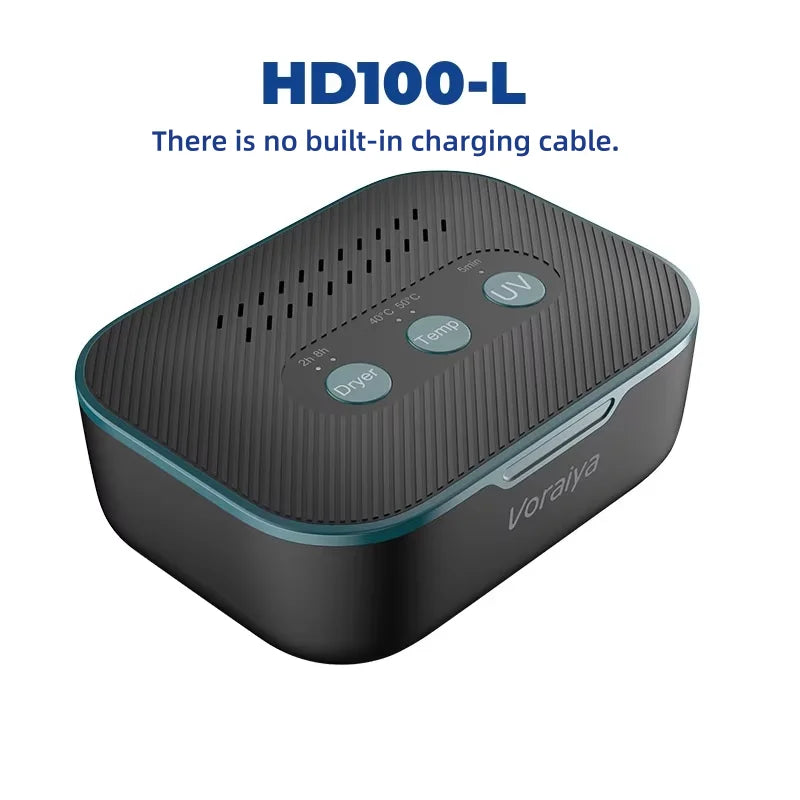 3 In1Digital Hearing Aid Dryer & Cleaner& Charger Box Earphones Store Dehumidifier Led Uv Drying Case With 2 Timing & Temp Modes Peaceful Pleasures Health and Wellness HD100-L