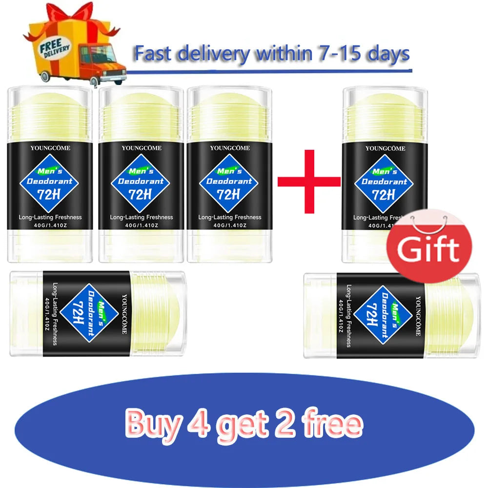 YOUNGCOME Men's Antiperspirant Deodorant Stick 40g – 1 or 6 Pack