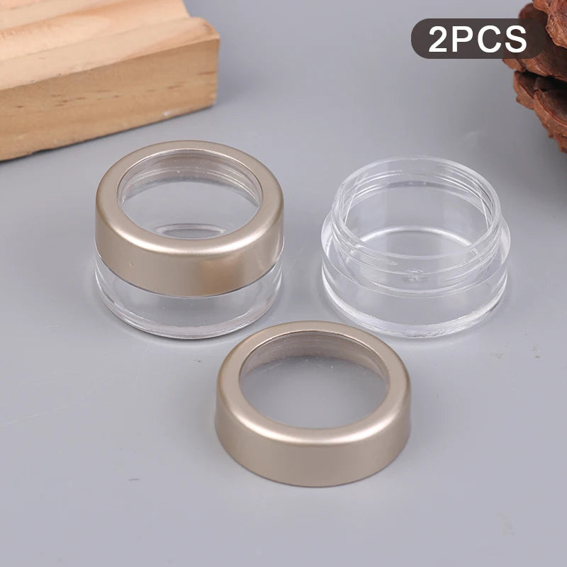 5g Nail Glitter Storage Jars – Transparent ABS Containers 2-Pack