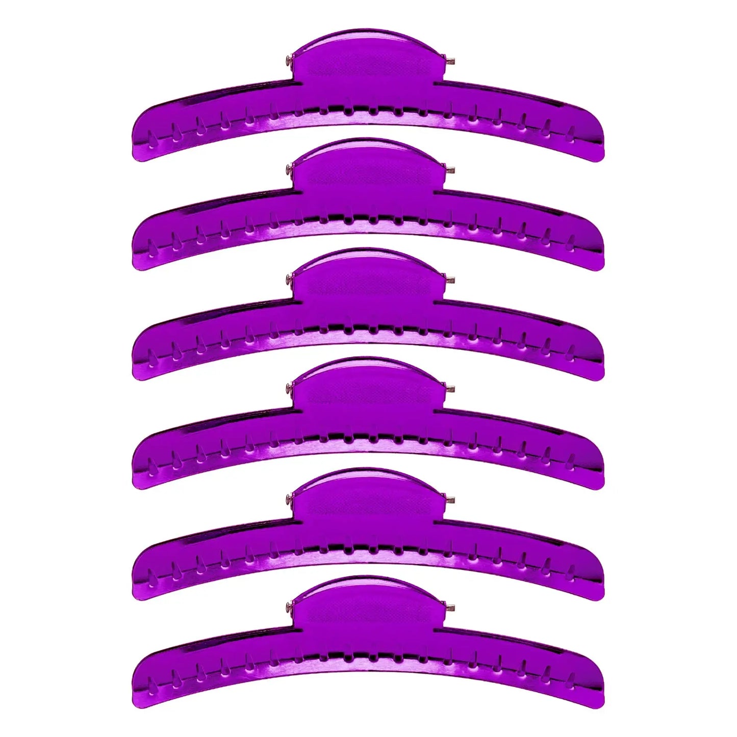 6Pcs/Set Aluminum Metal Hairdressing Hair Clip Salon Thick Haircut Partition Hairpin Barber Fixing Styling Hair Clip Accessories Peaceful Pleasures Health and Wellness purple CN