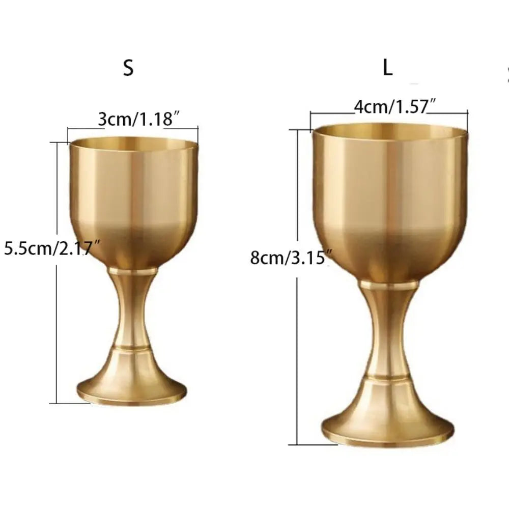Carved Brass Goblet Chalice – Altar, Ceremony & Home Decor