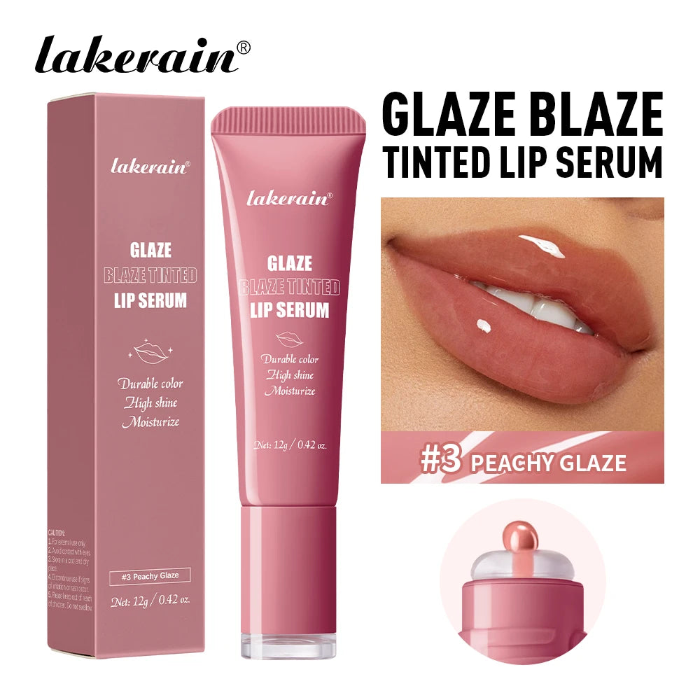 6 Colors Lip Gloss Glowy Balm Tinted Lip Moisturizer Repairing Nourishing Lip Tint Glow Liquid Lip Gel Hydrating Lips Care Peaceful Pleasures Health and Wellness Color3