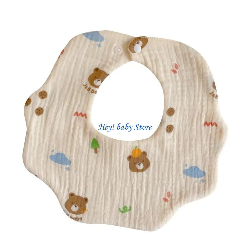 6-Layer Gauze Baby Drool Bib & Burp Cloth for 0–12 Months