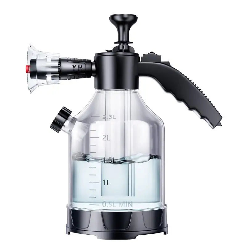 Hand Pump Foam Sprayer with 3 Nozzles for Car Wash Peaceful Pleasures Health and Wellness White