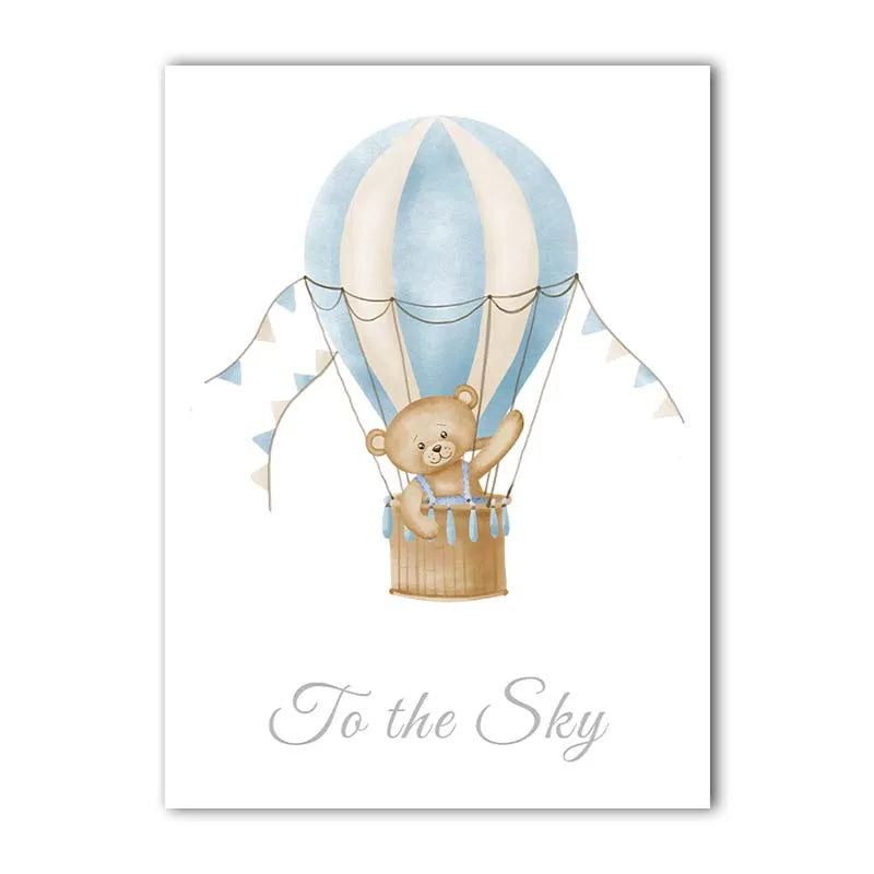 Teddy Bear Nursery Canvas Wall Art | Nordic Kids Room Print Canvas Wall Art Peaceful Pleasures Health and Wellness 04 20x25cm No Frame China Mainland