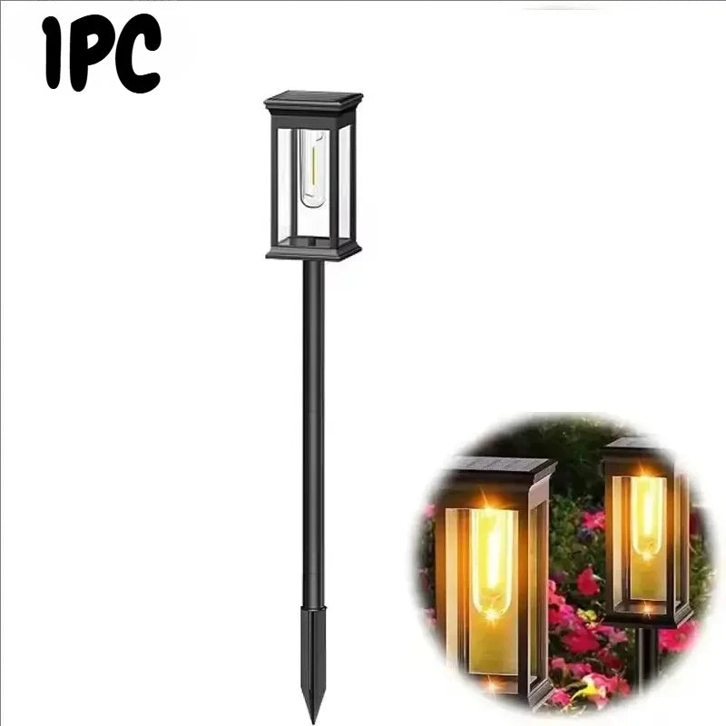 Solar Garden Spike Lights | Vintage Edison Bulb Outdoor Path Lamp