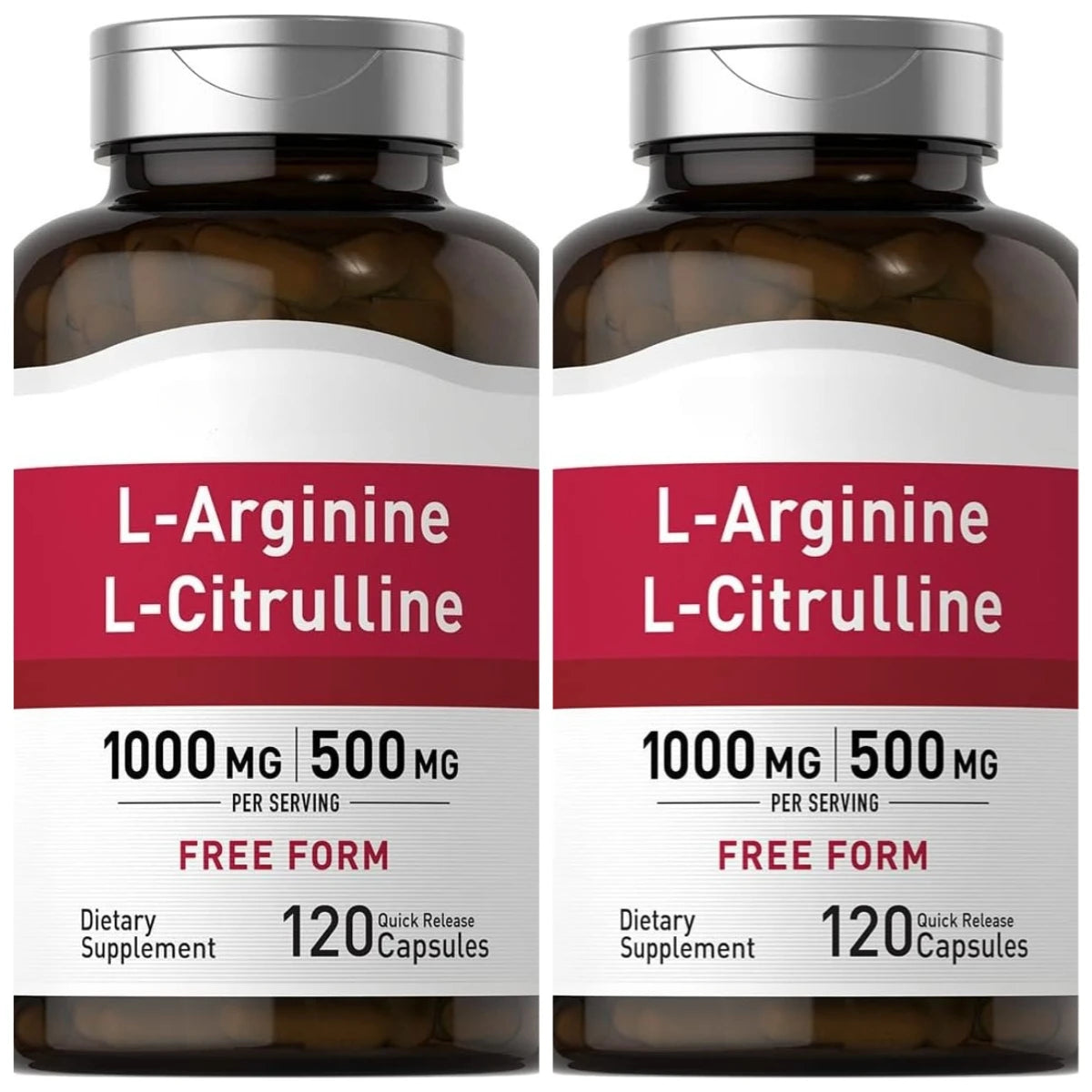 L-Arginine L-Citrulline 1500mg Pills – Non-GMO, Gluten Free