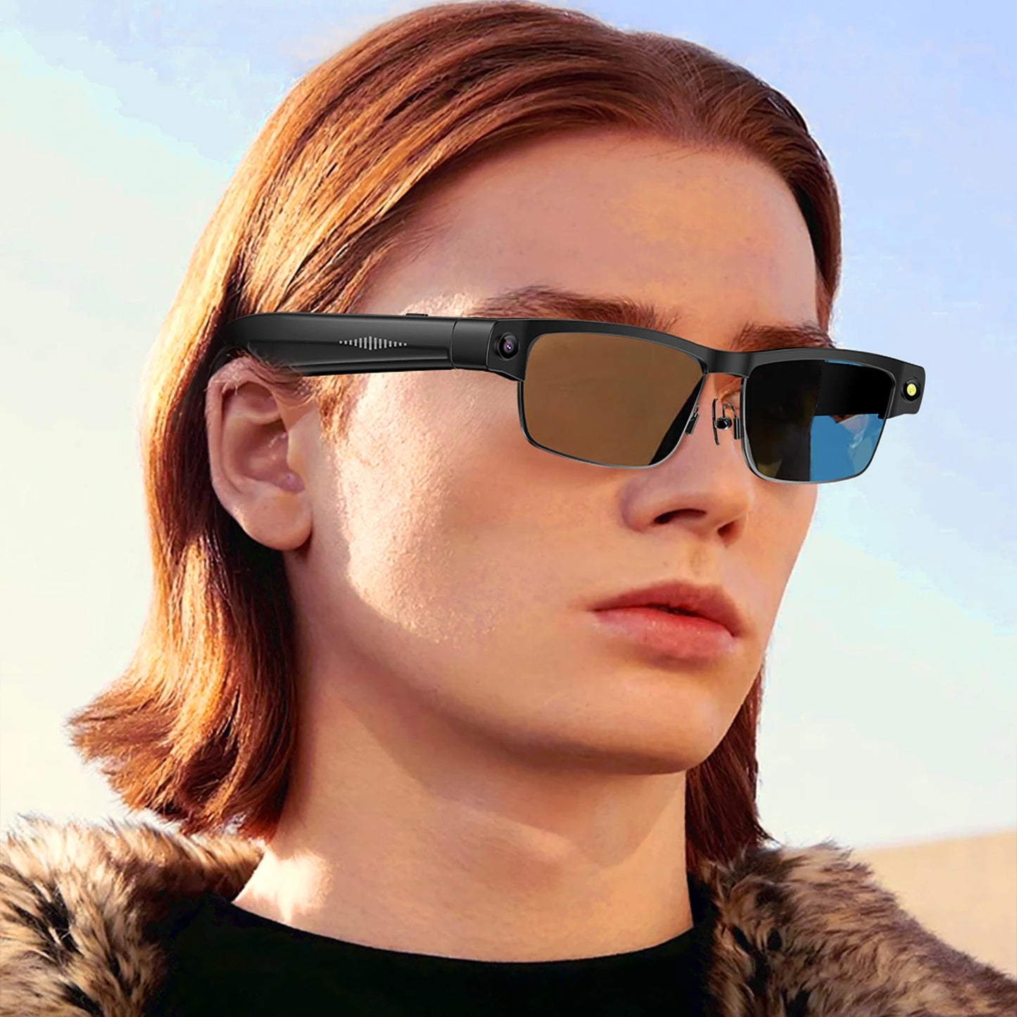 AI Smart Translate Sunglasses Bluetooth Call Music Real-time Simultaneous Interpretation Voice Assistant Control Smart Glasses Peaceful Pleasures Health and Wellness