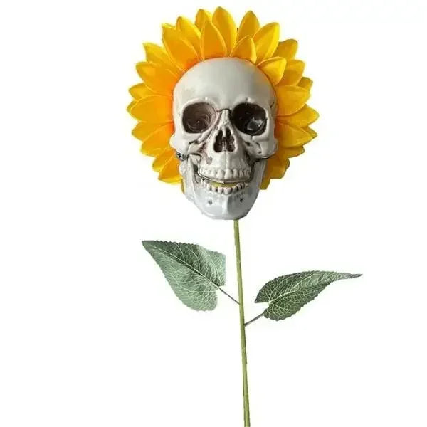 Halloween Horror Skull Sunflower Artificial Flower Gothic Festival
