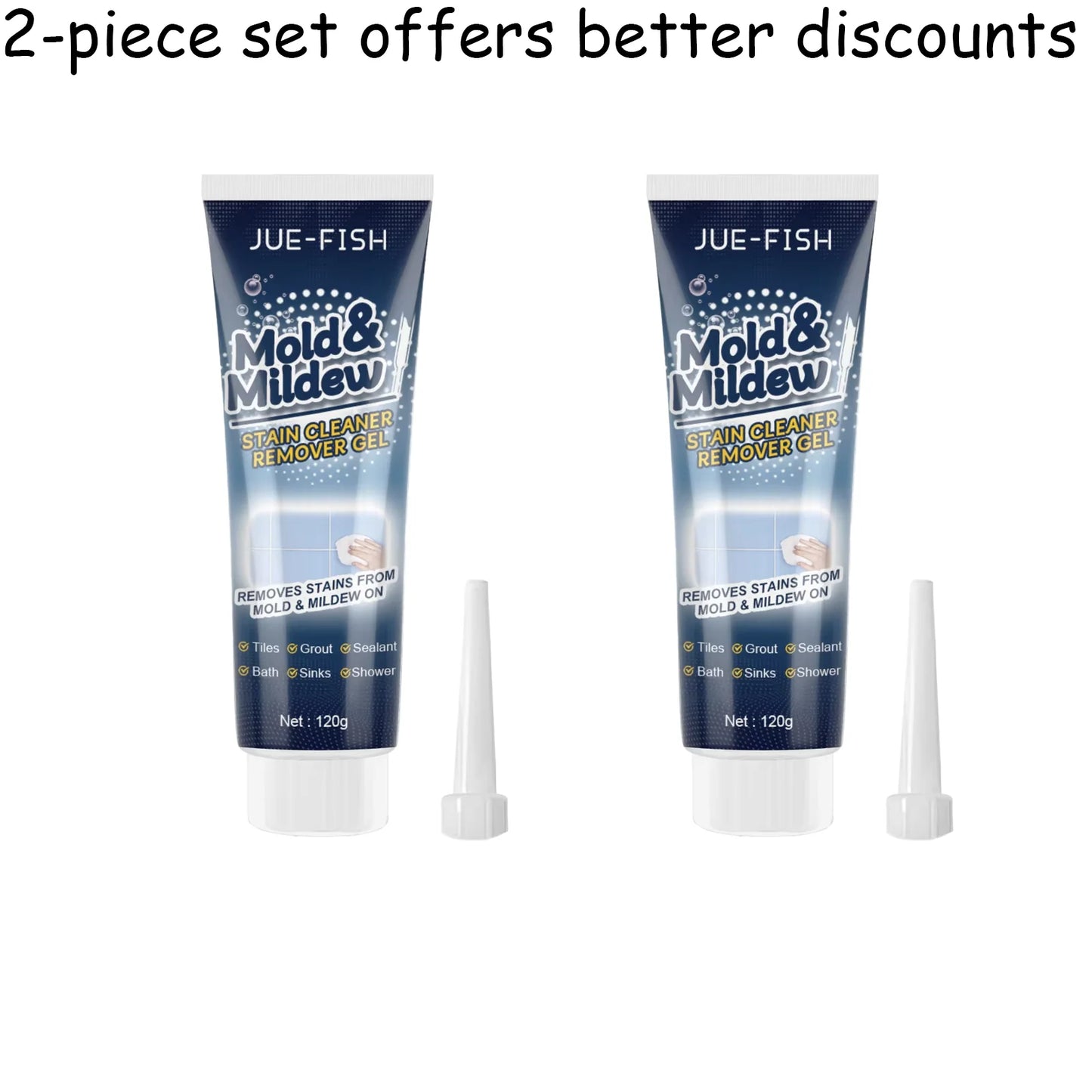 Mould Mildew Removal Gel – Tile Grout & Bathtub Cleaner 120g