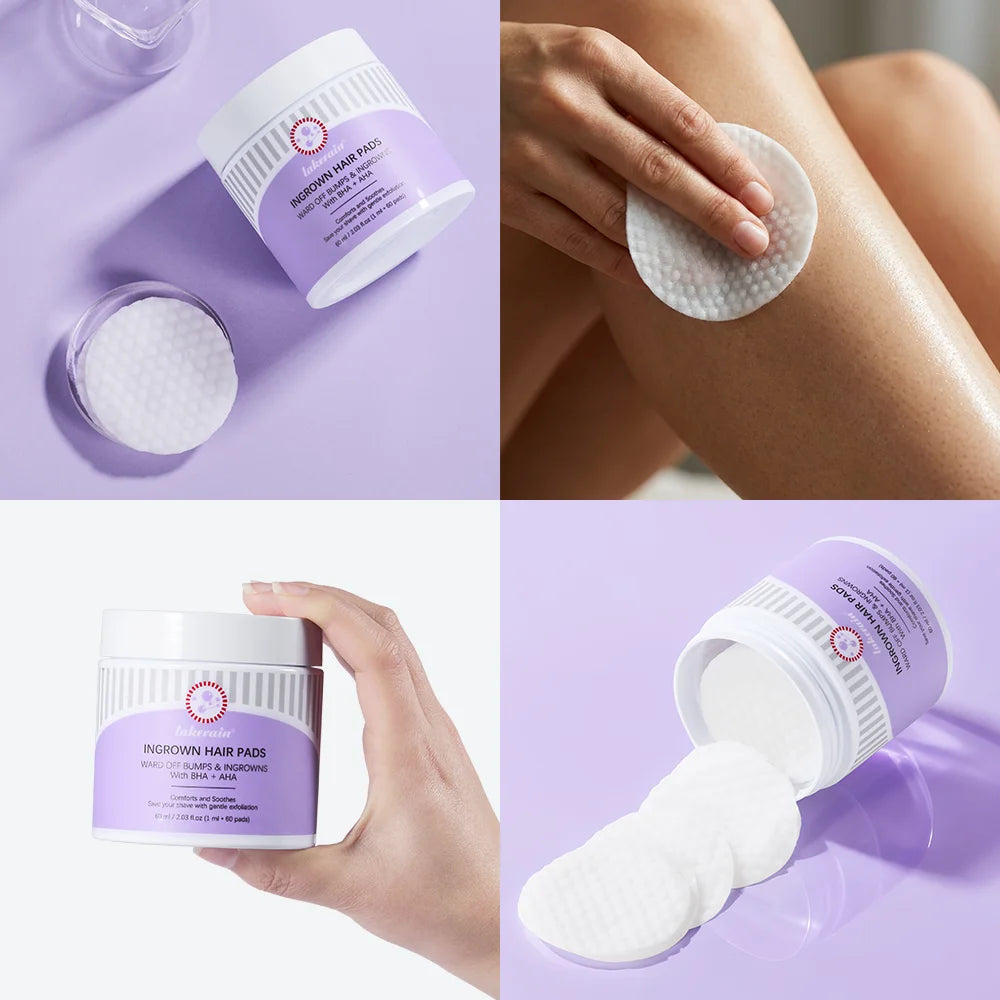 Ingrown Hair Pads Aftershave Treatment Pads to Help Prevent Razor Bumps for Men & Women - Exfoliate Underarms & Bikini Area Peaceful Pleasures Health and Wellness
