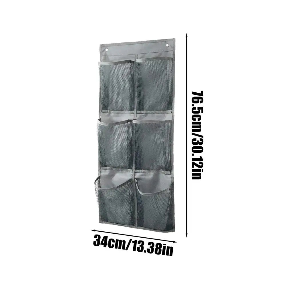 6-Pocket Mesh Hanging Organizer | Over Door Wall Storage