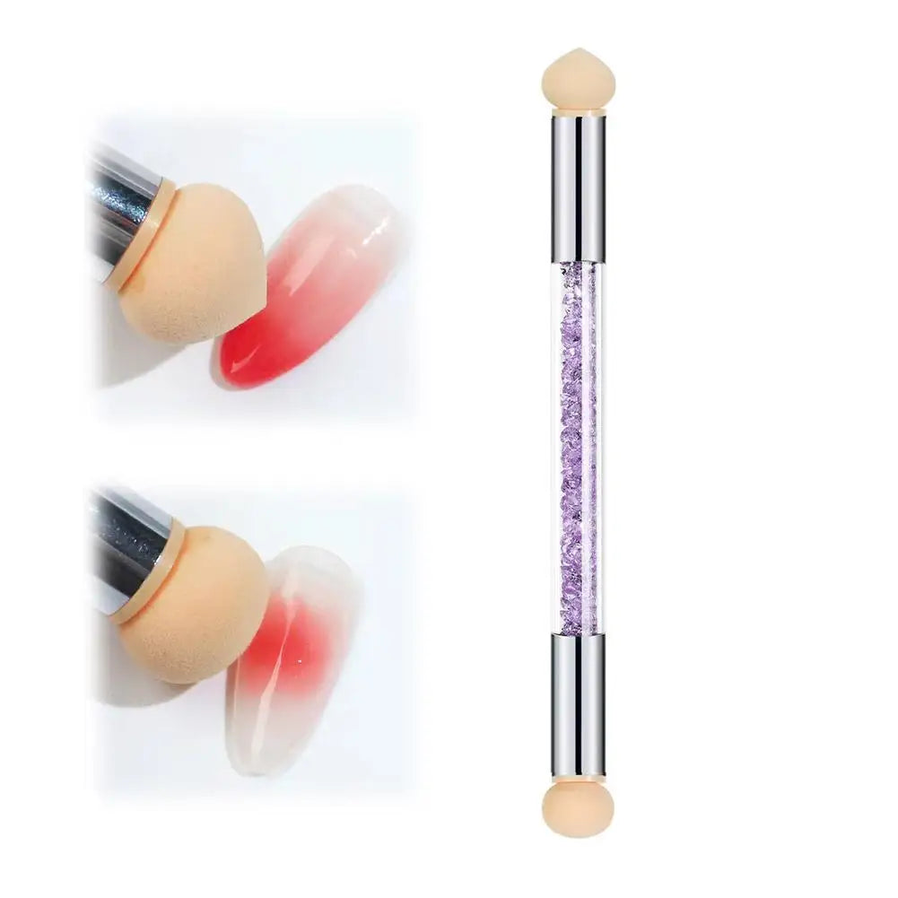 Double-Ended Gradient Sponge Pen | Rhinestone Nail Art Tool