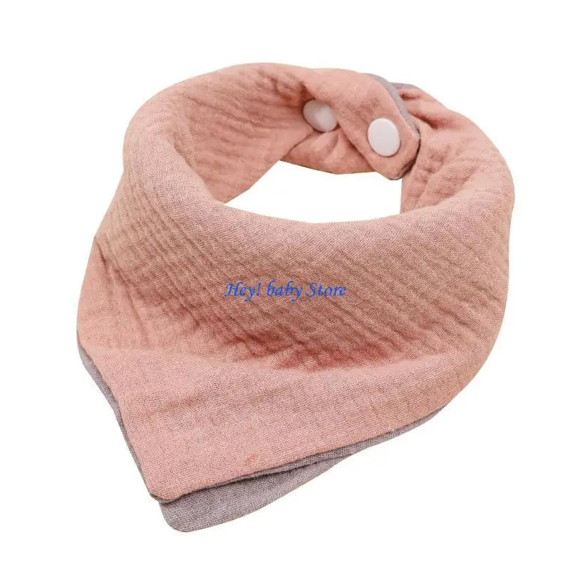 Baby Drool Bib Double-Sided Bandana | Adjustable Snap Button
