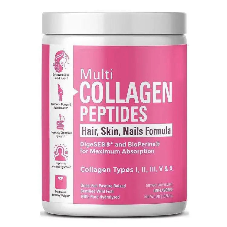 Multi Collagen Peptides Powder Types I II III V X | 301g