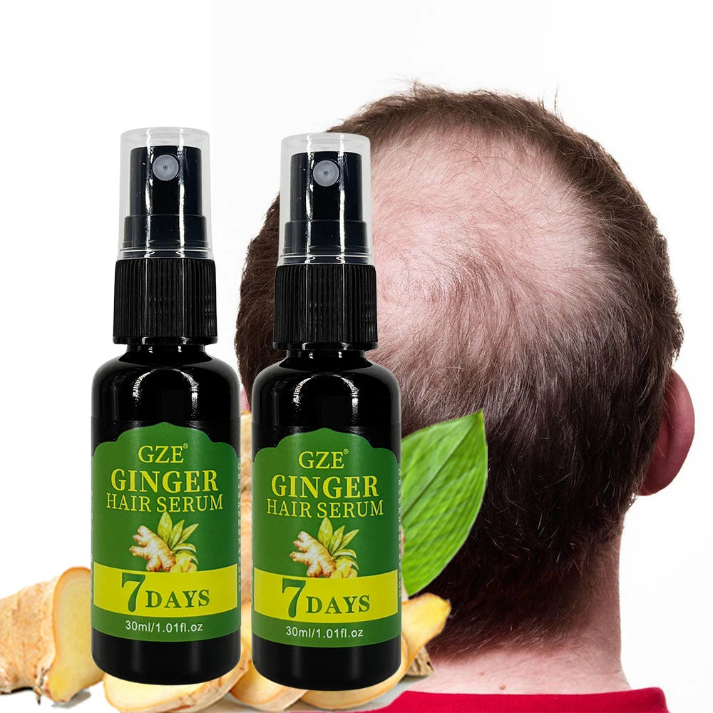 GZE Ginger Hair Serum 2-Pack | 7-Day Moisturizing & Strengthening