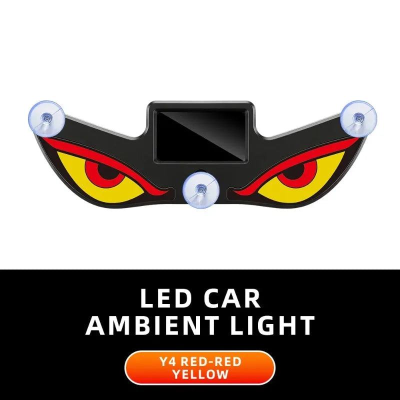 Solar LED Devil's Eye Triangle Car Atmosphere Light | Wireless