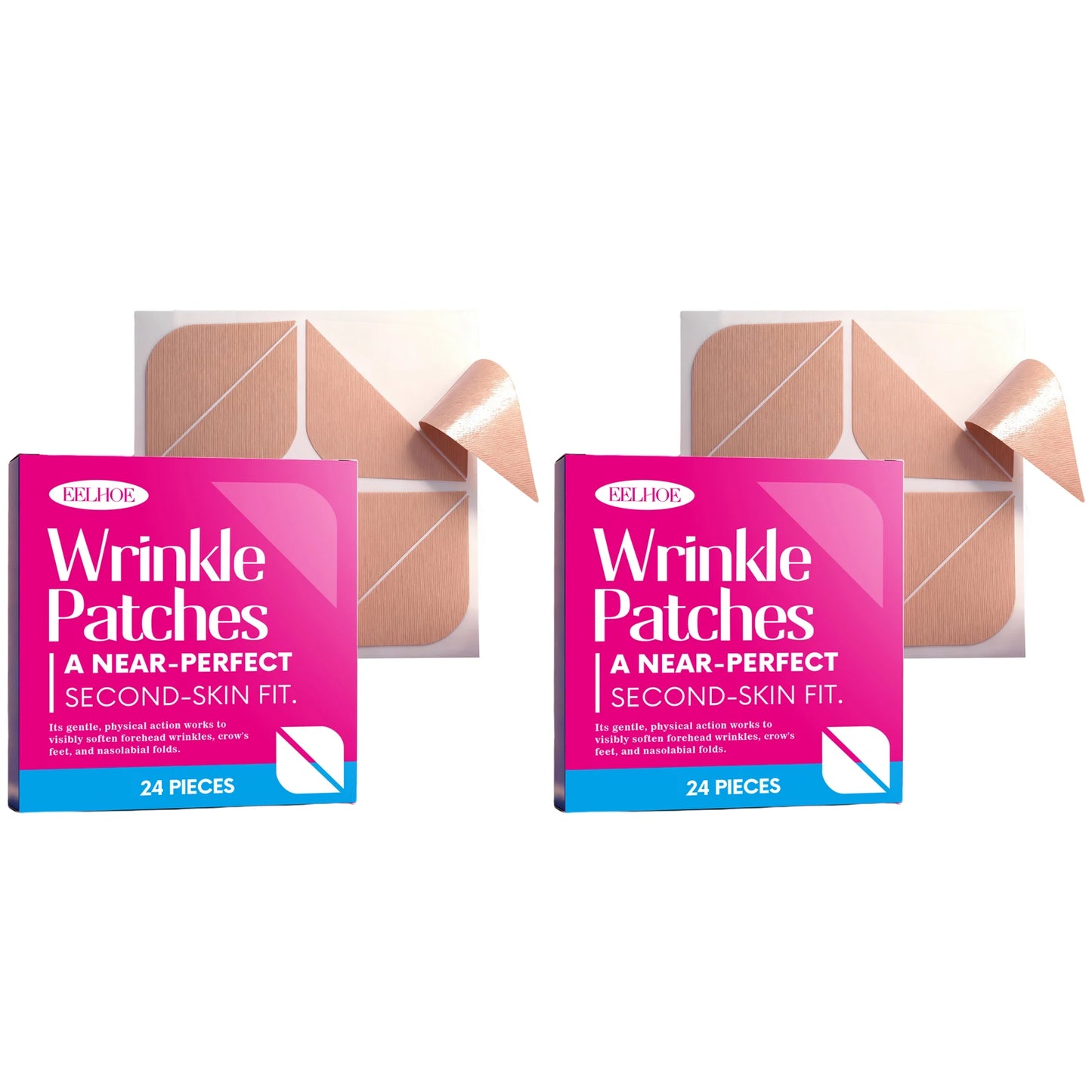 EELHOE Anti-Wrinkle Face Patches – Firm Skin & Fade Fine Lines Anti-Wrinkle Face Patches Peaceful Pleasures Health and Wellness 2 X 24pcs Boxed