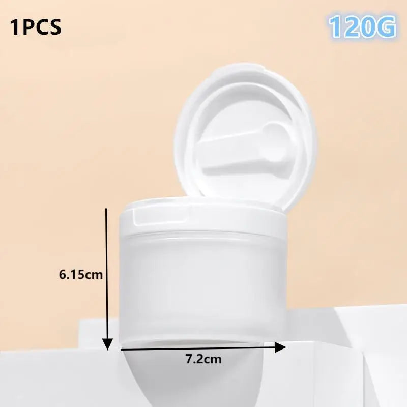 Refillable Cosmetic Jar with Flip Lid, Spoon or Tweezers | 50/120g