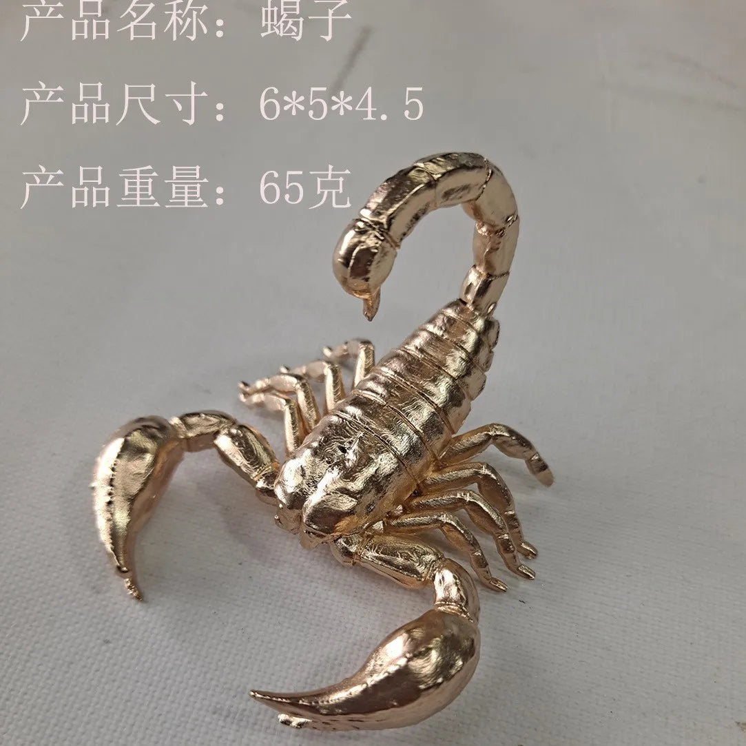 Small Metal Handicraft Copper Gold Ant Butterfly Ornament for Art Decor Home Decorative Gift Home Accessories декор для дома Peaceful Pleasures Health and Wellness scorpion