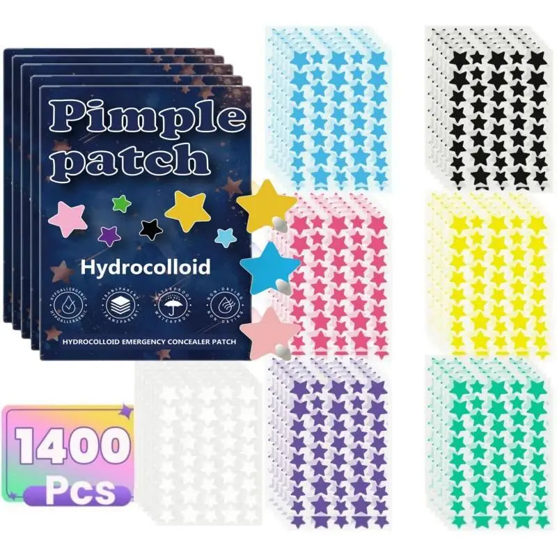 1400pcs Star Acne Patches – Invisible Pimple Spot Stickers Acne Spot Patches Peaceful Pleasures Health and Wellness C