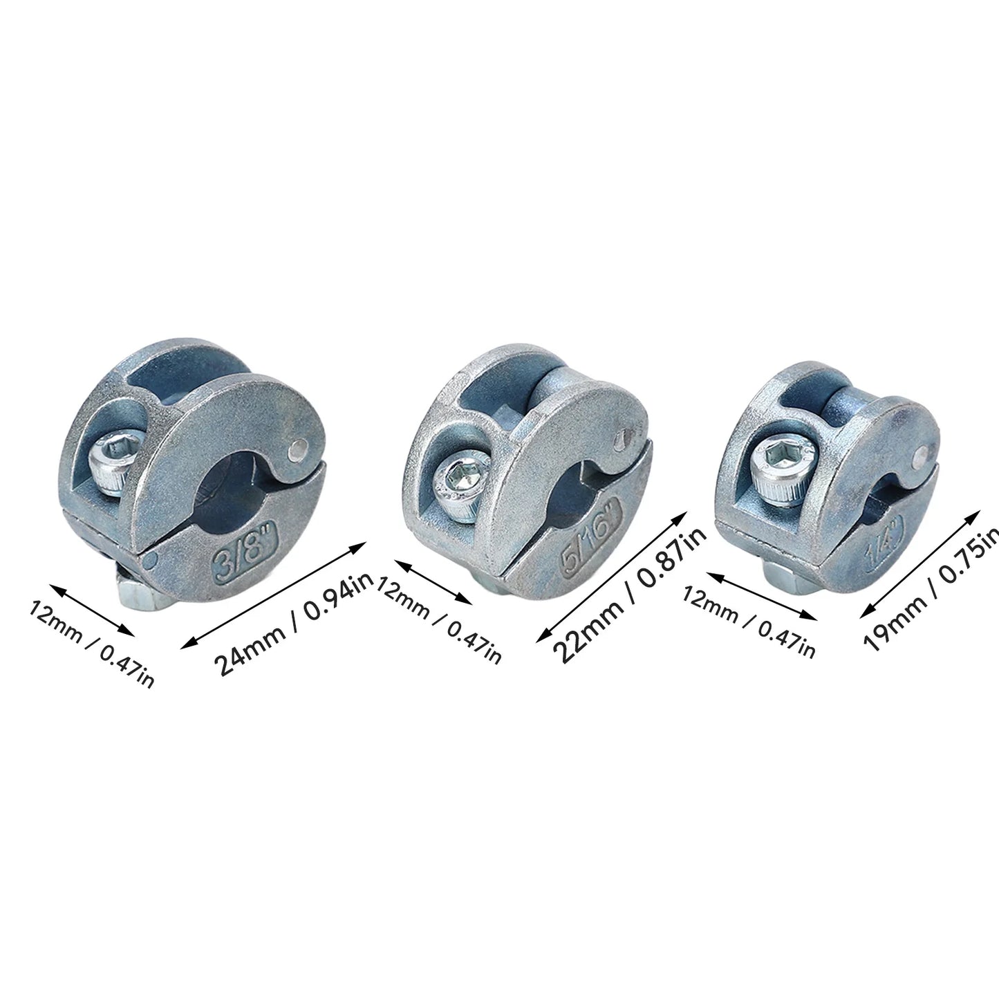 Drill Bit Stopper Collars Zinc Alloy Drilling Depth Stop Rings with Hex Wrench Open Type Open Drill Stop Rings Peaceful Pleasures Health and Wellness