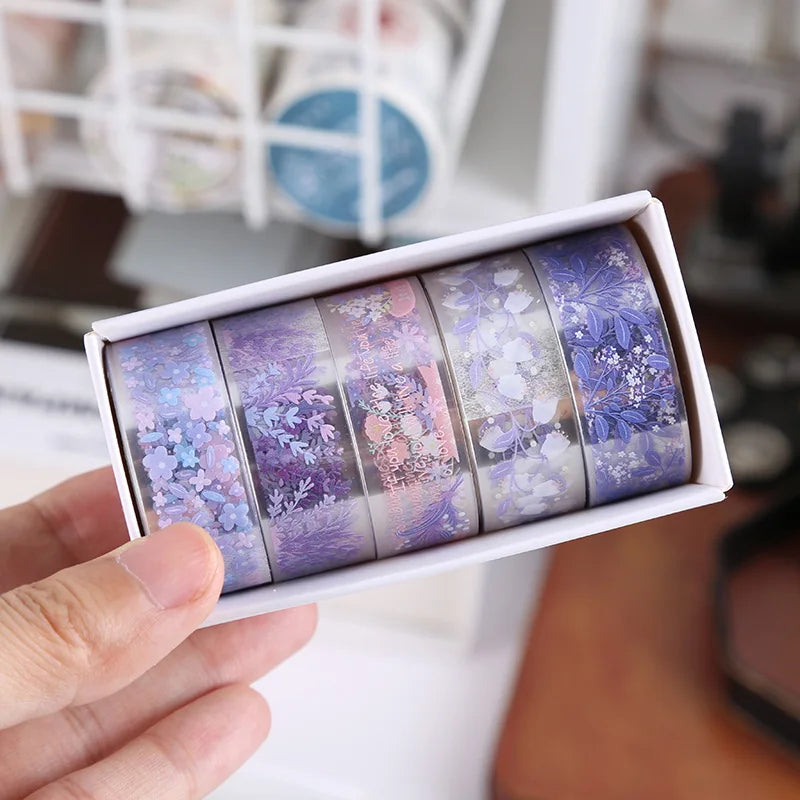 Creative Clear PET Floral Washi Sticker Tape DIY Scrapbooking Journal