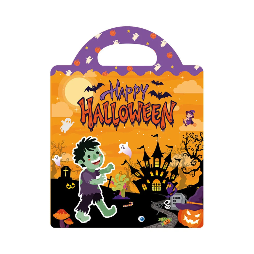 Reusable Sticker Book Kids 3-6 Halloween Christmas Early Learning