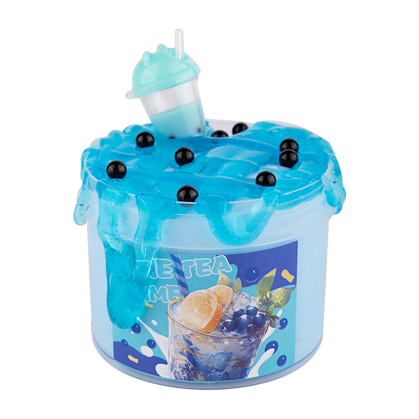 Soft Slime Kit Fruit Crunchy Non-Sticky Jelly Cube Slime Stress Relief Glitter Children's Toy Gifts Party Favor Gifts Peaceful Pleasures Health and Wellness Blue One Size