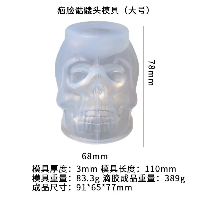 Halloween Scarface Skull Silicone Mold Multipurpose DIY Handmade