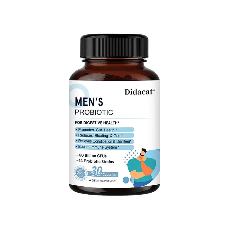 Men's Probiotic with Digestive Enzymes & Prebiotic Fiber | Didacat