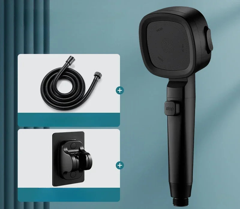 High Pressure Water-Saving Shower Head | 3 Spray Modes