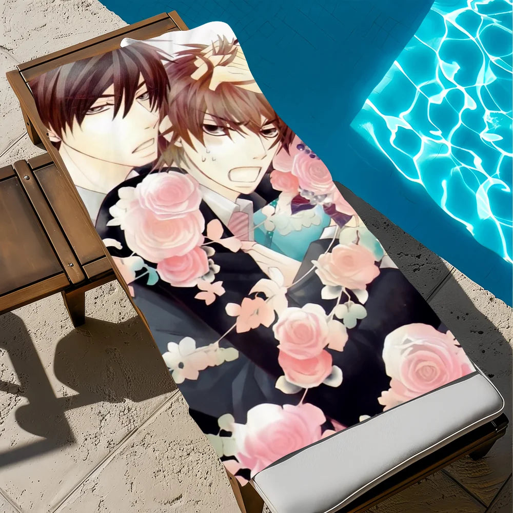 Sekai-ichi Hatsukoi Anime Quick-Dry Beach Towel | Soft & Absorbent Anime Beach Towel Peaceful Pleasures Health and Wellness z3 STJ40x70CM