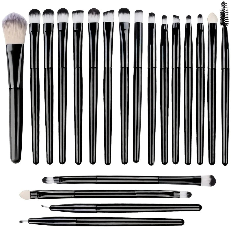 RUNTOIN 20pc Makeup Brush Set – Eye, Face & Blending Brushes