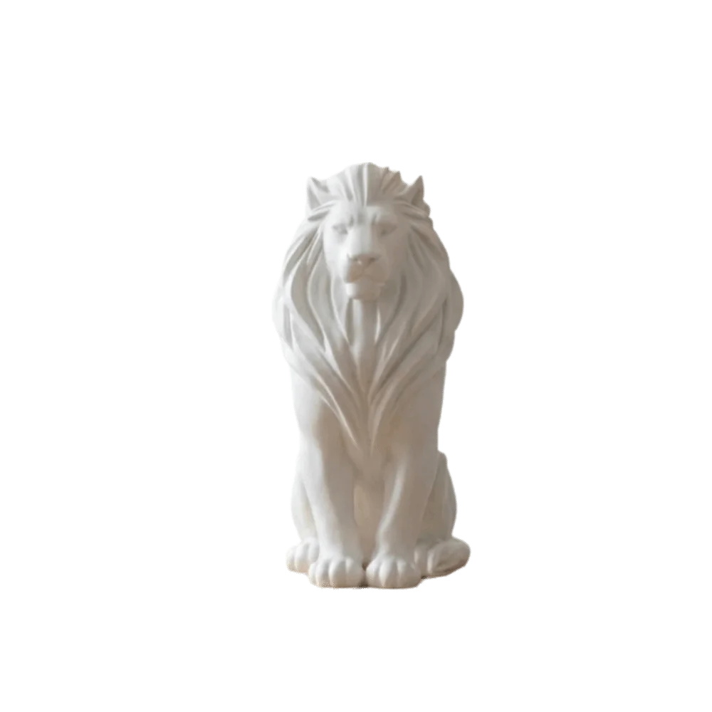 3D Printed Lion Figurine | 10cm Nordic Desktop Statue