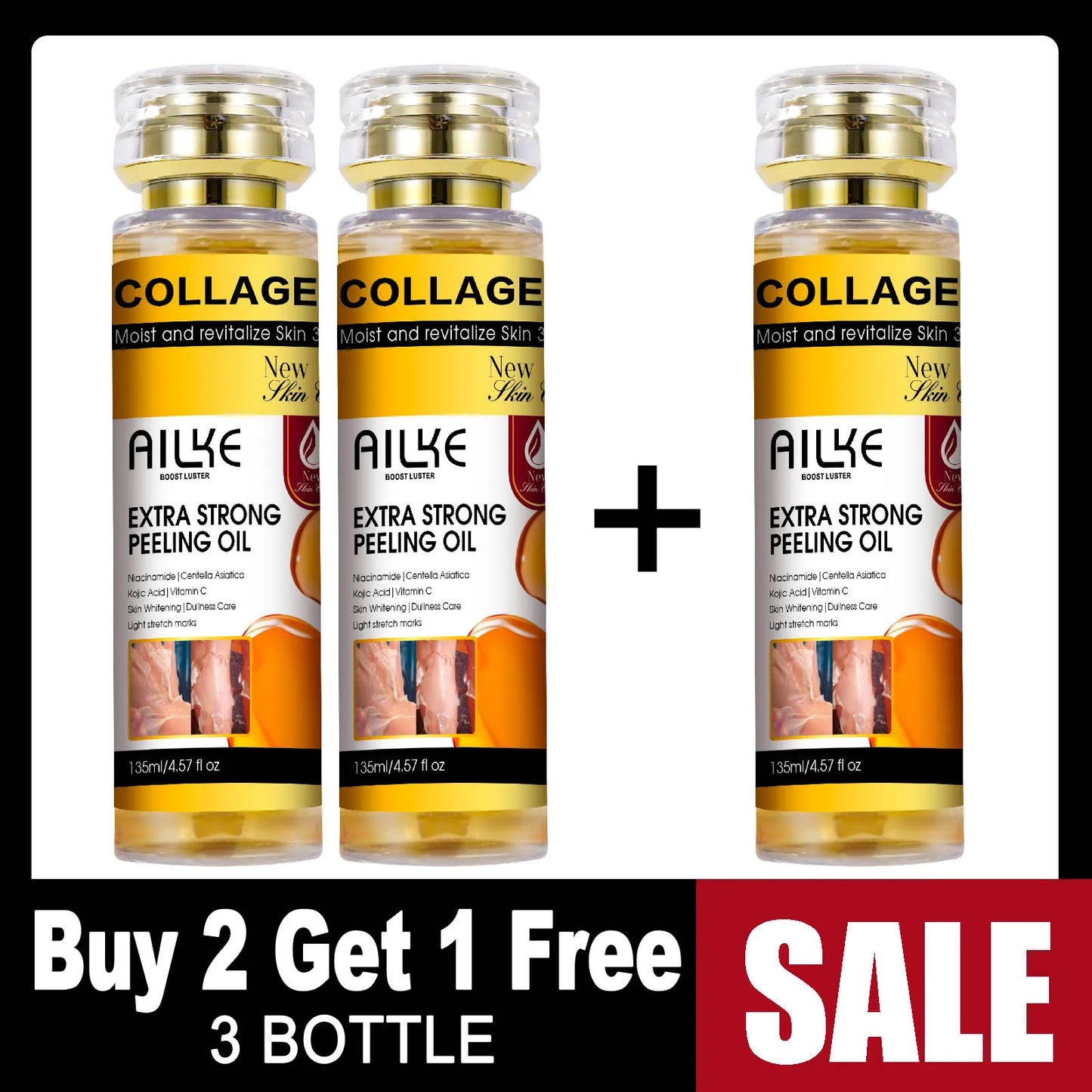 AILKE Collagen Peeling Oil | Brightening Exfoliating Solution 135ml