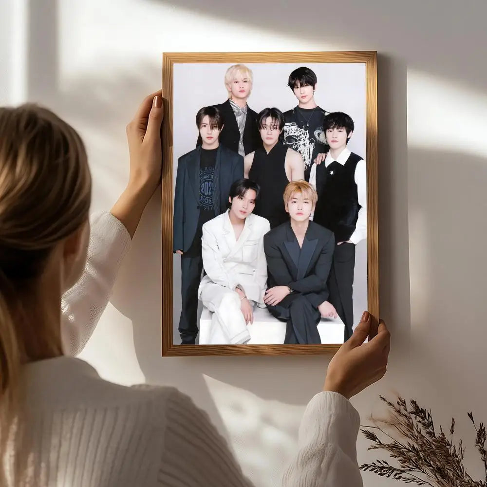 Kpop N-NCT Poster HD Self Adhesive Waterproof Wall Art Ideal for Home Office Dorm Bedroom Great Gift Peaceful Pleasures Health and Wellness White7 15X20cmNoframe