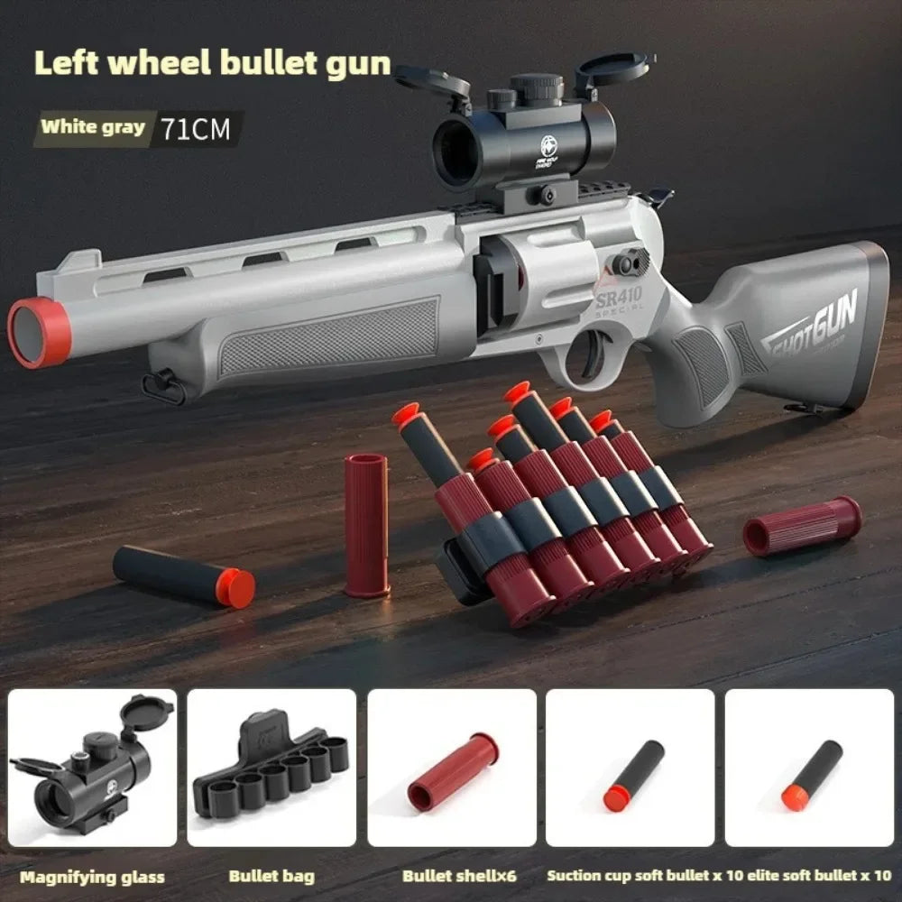 Safe Amazing Pirate EVA Soft Bullet Toy Pistol Guns For Children Outdoor Action Battle Shooting Games Toy Gifts Peaceful Pleasures Health and Wellness Whtie-Gray-A